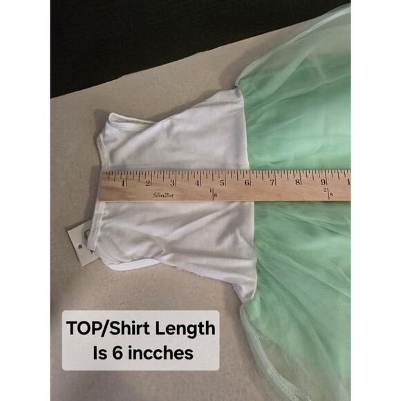 BABY Girl 6M Tutu Petal Dress Pastel Green Tulle, White Top Lace Pearls Bow NWT - Picture 10 of 16